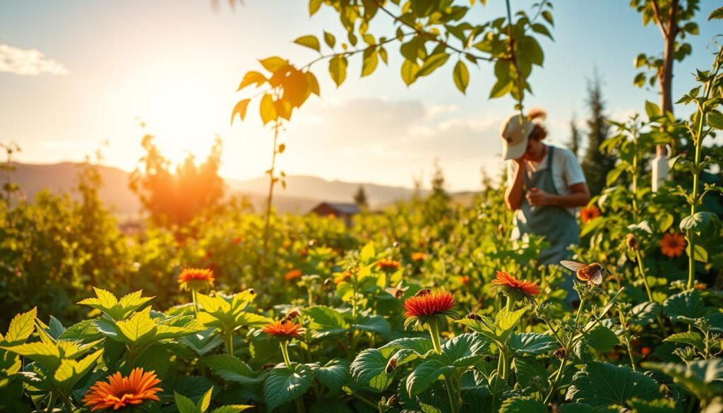 Pest management in organic gardening
